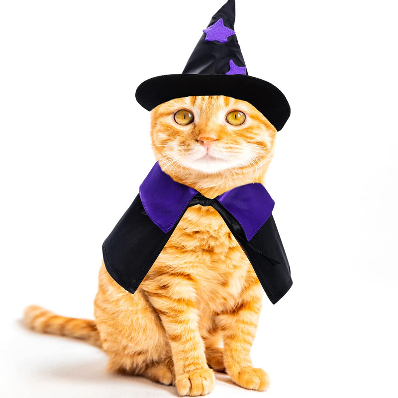 Dxhycc Halloween Wizard Costume for Cats & Small Dogs