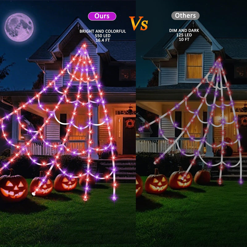 550 LED Halloween Spider Web Lights