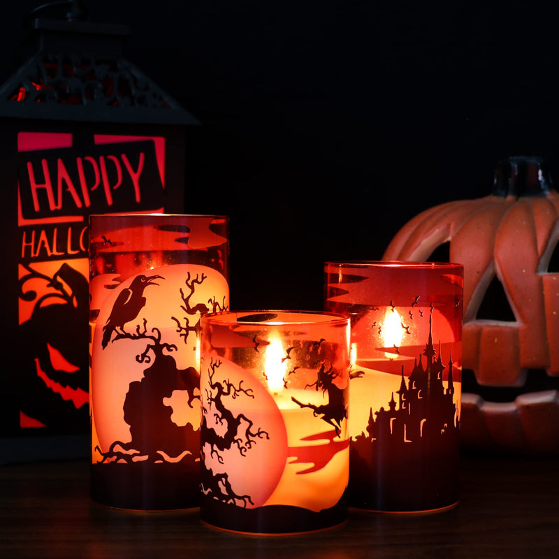 Eldnacele Halloween Flameless LED Candles