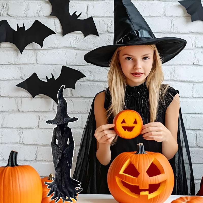EAZZ Halloween Witch Statue – 20” Tall Resin Figurine with Gothic Details