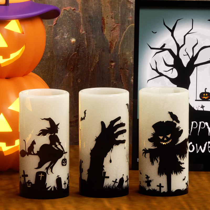 Eldnacele Halloween Flameless LED Candles