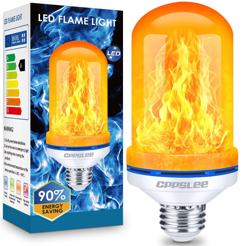 LED Flame Light Bulbs – 2 Pack, 4 Modes, E26 Base