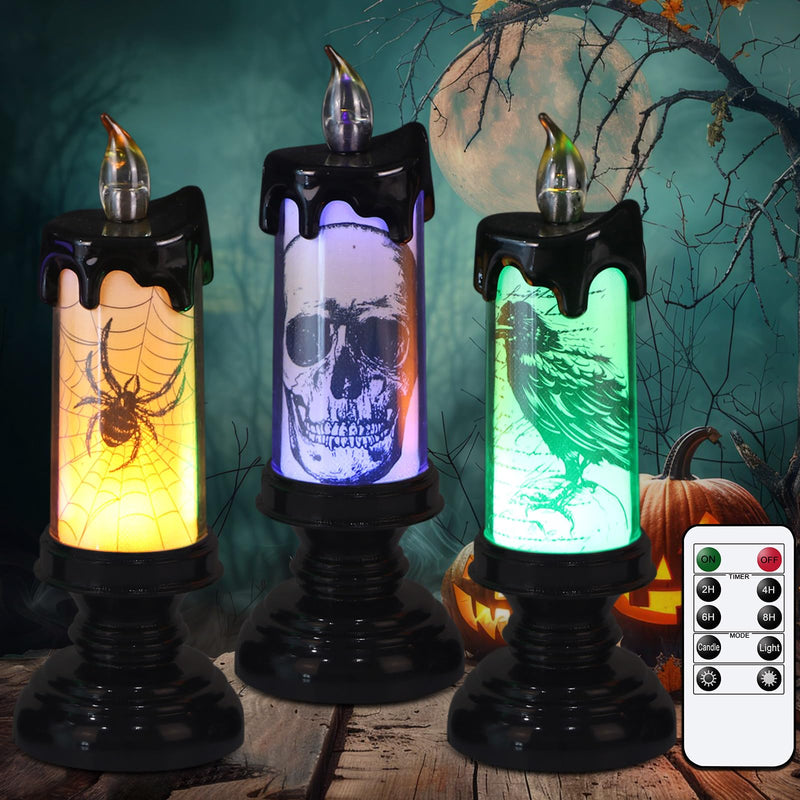 Eldnacele Halloween Flameless LED Candles