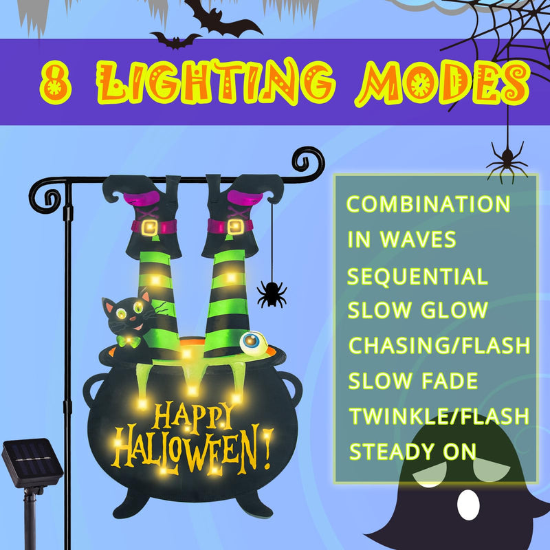 Halloween Lighted Garden Flag for Outside