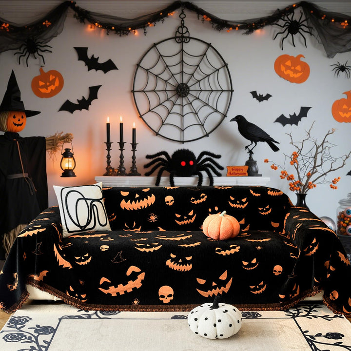 EVENHUG Halloween Reversible Sofa Cover