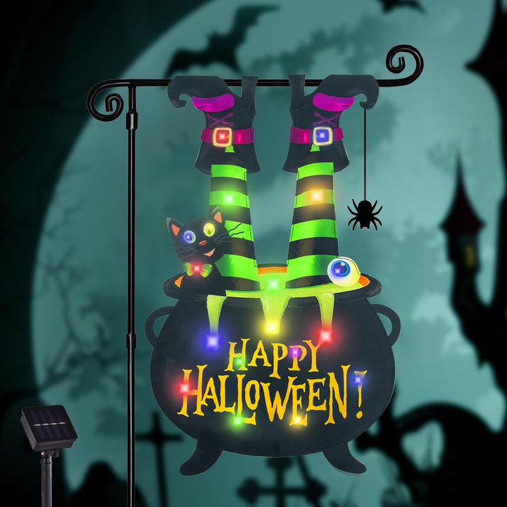 Halloween Lighted Garden Flag for Outside