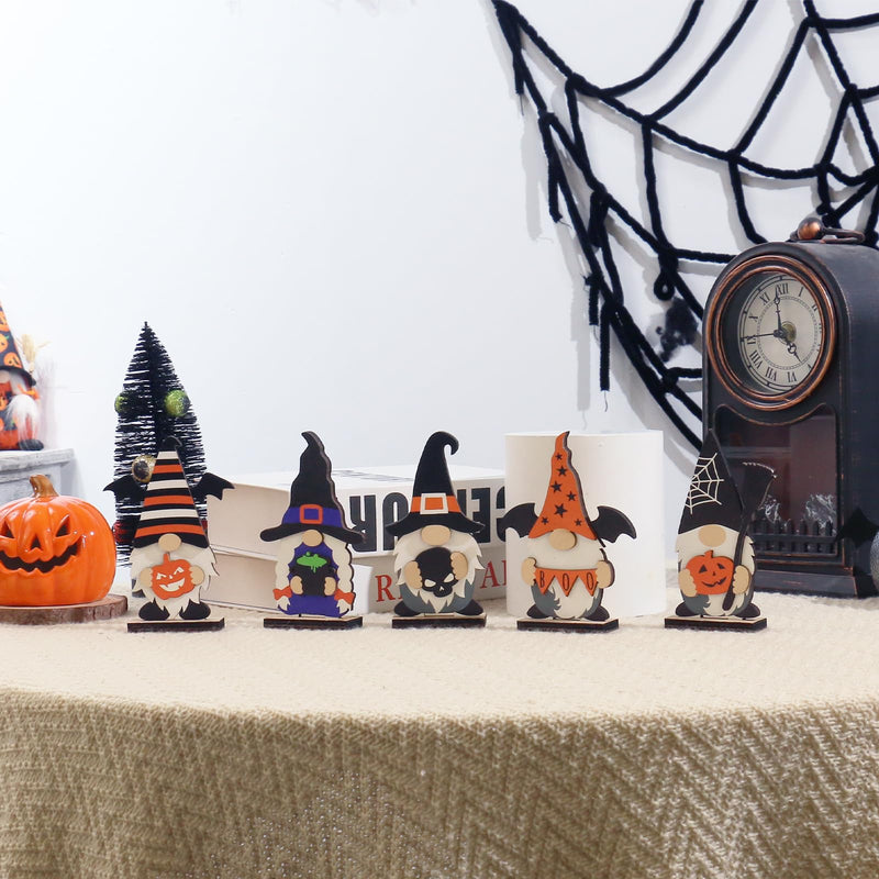Halloween Wooden Tabletop Decorations (Set of 5)