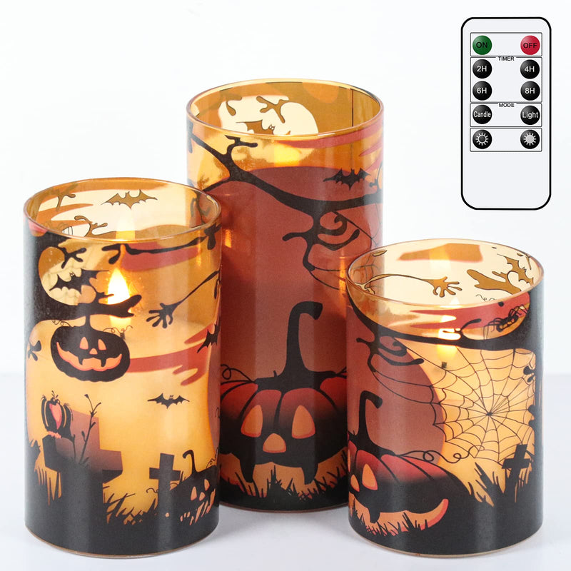 Eldnacele Halloween Flameless LED Candles