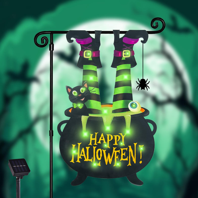 Halloween Lighted Garden Flag for Outside