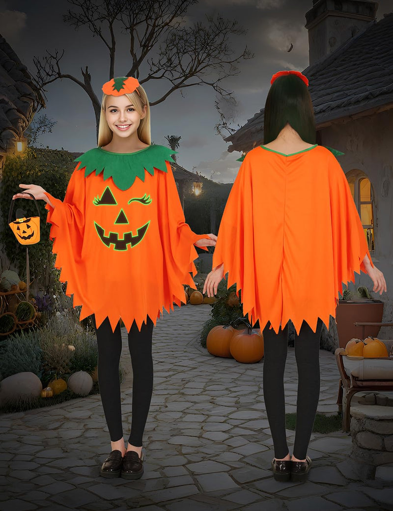 Halloween Pumpkin Costume for Women Kids