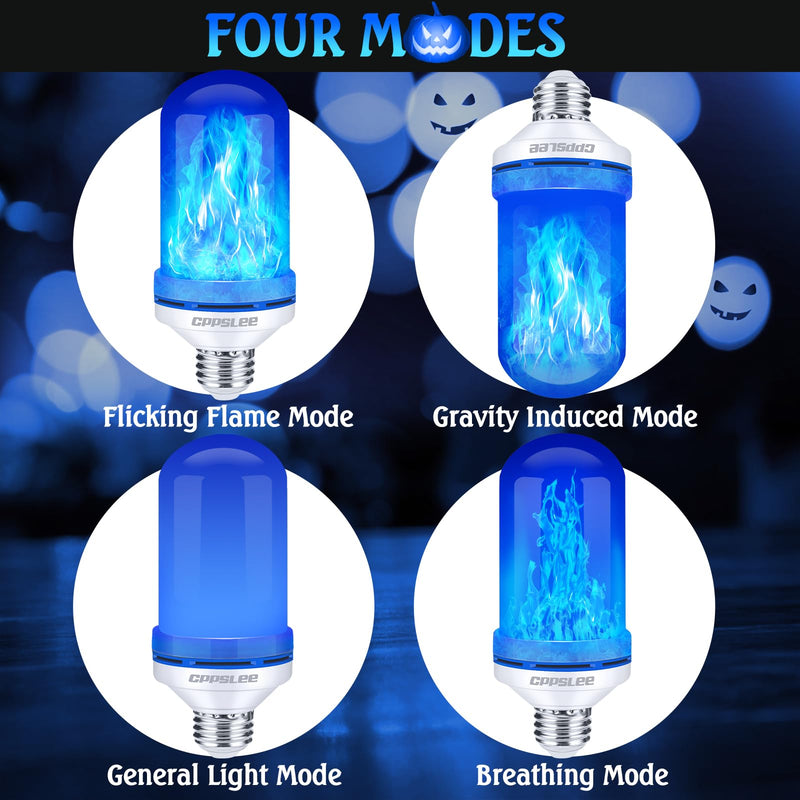 LED Flame Light Bulbs – 2 Pack, 4 Modes, E26 Base
