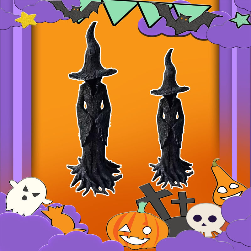 EAZZ Halloween Witch Statue – 20” Tall Resin Figurine with Gothic Details