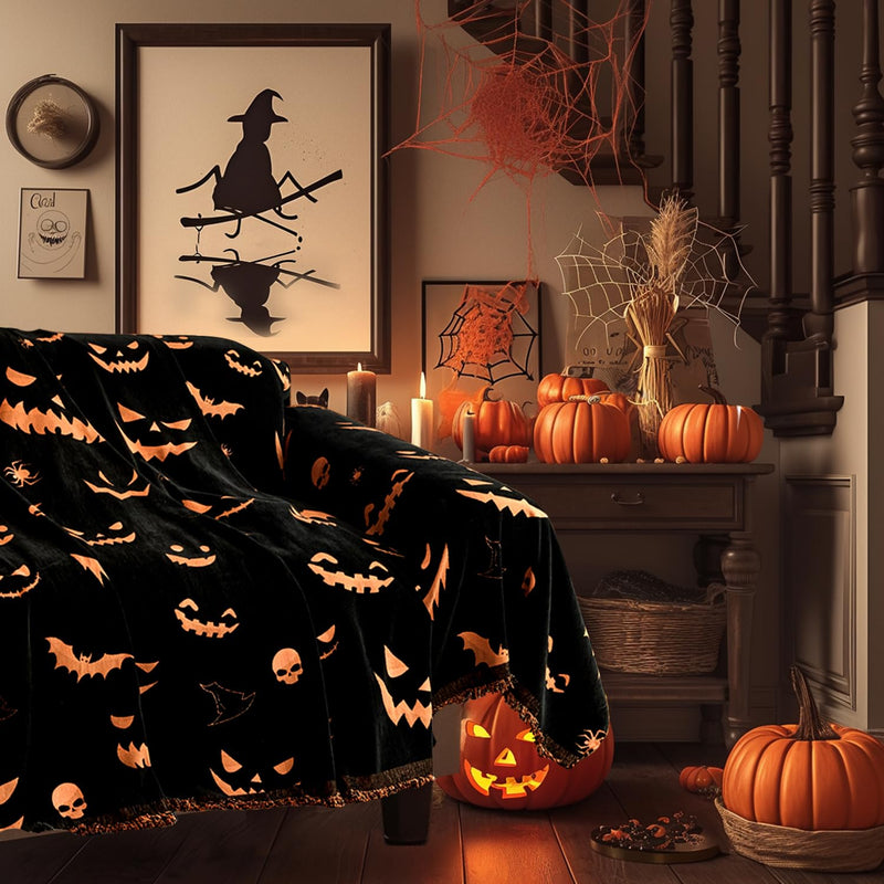EVENHUG Halloween Reversible Sofa Cover