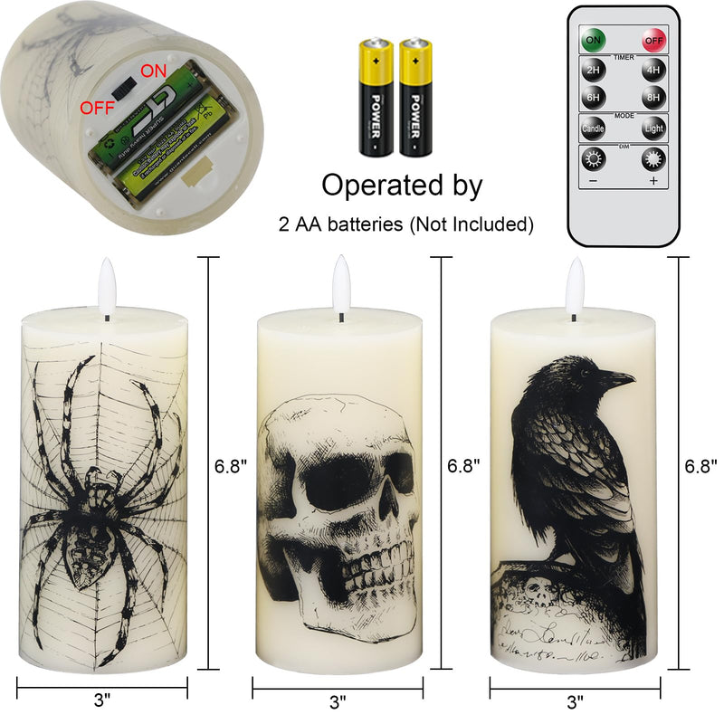 Eldnacele Halloween Flameless LED Candles