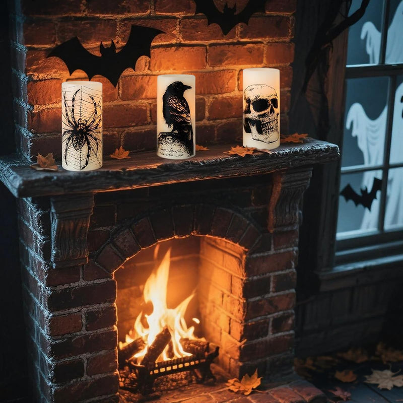 Eldnacele Halloween Flameless LED Candles