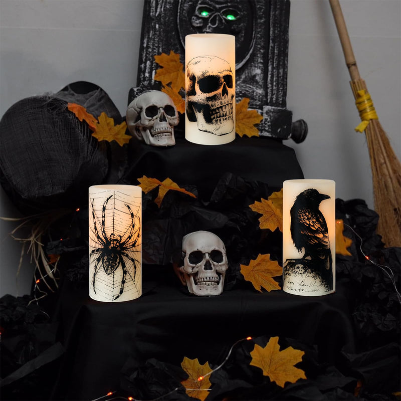 Eldnacele Halloween Flameless LED Candles