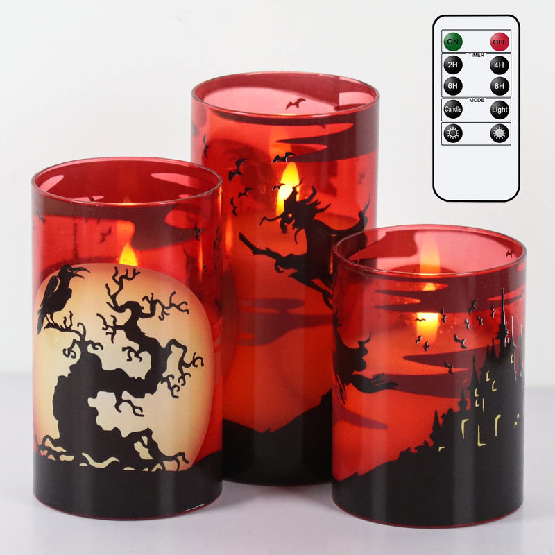 Eldnacele Halloween Flameless LED Candles