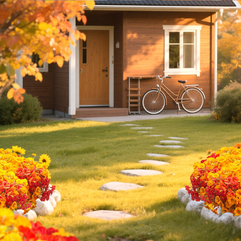 Grunyia 16 PCS Outdoor Fall Artificial Flower