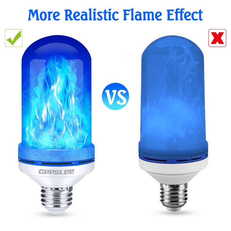 LED Flame Light Bulbs – 2 Pack, 4 Modes, E26 Base
