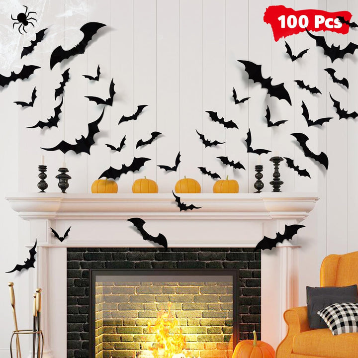 LUDILO 100pcs Bats Halloween Decorations