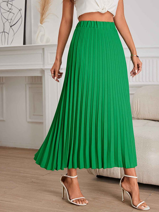Women's Pleated Skirt Midi