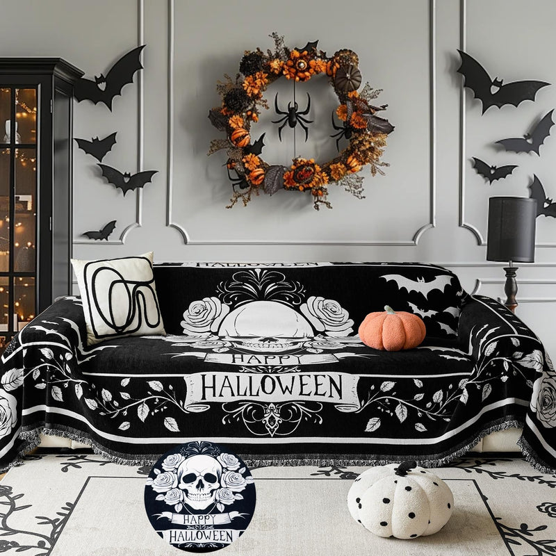 EVENHUG Halloween Reversible Sofa Cover