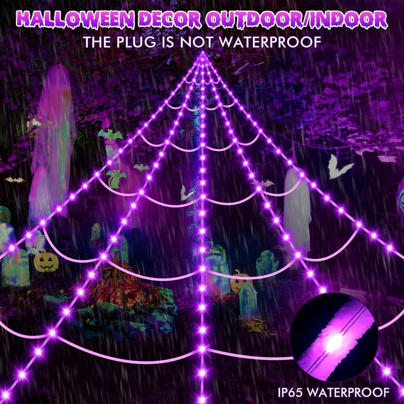 '200' Spider Web with 59' Giant Spider – Halloween Outdoor/Indoor Decor for Yard