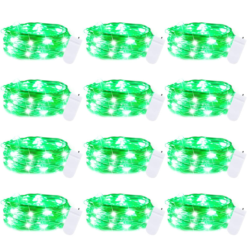 Brightown 12 Pack LED Fairy Lights Battery Operated String Lights - 7ft 20LED Waterproof Silver Wire Firefly Starry Moon Lights for DIY Crafts Wedding Table Centerpieces Party Bedroom Christmas