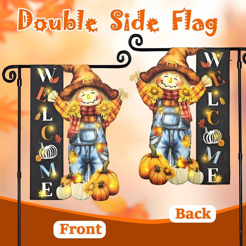 Halloween Lighted Garden Flag for Outside