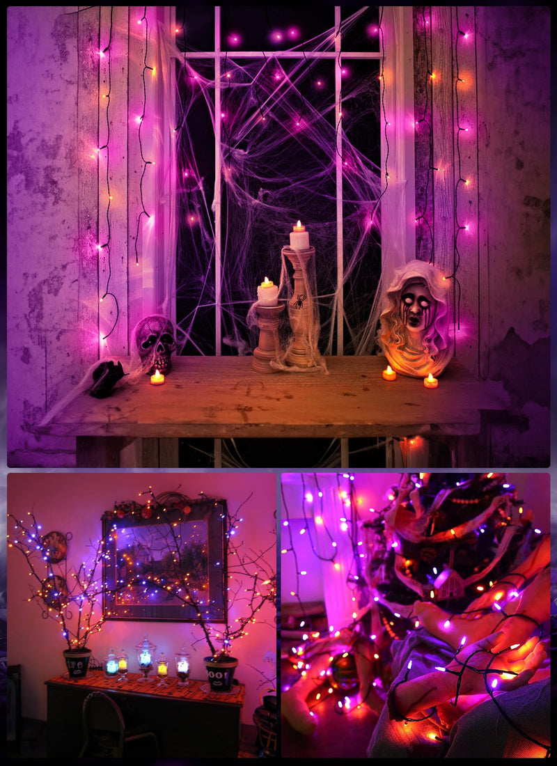 Minetom 25FT Halloween Purple String Lights