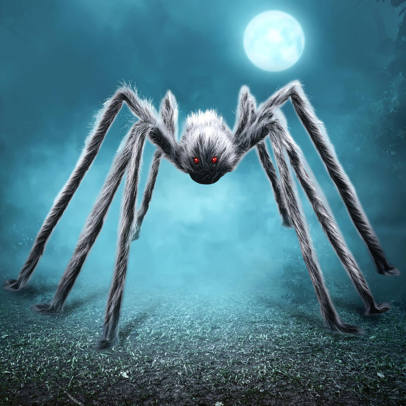 JOYIN 5ft Giant Halloween Spider – Large Black Spider for Outdoor Yard