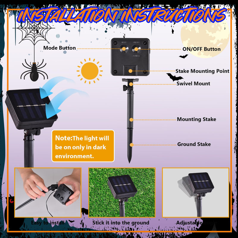 Halloween Lighted Garden Flag for Outside