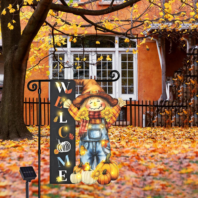 Halloween Lighted Garden Flag for Outside