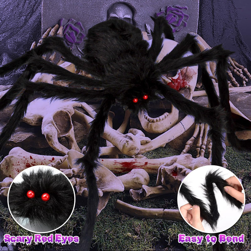'200' Spider Web with 59' Giant Spider – Halloween Outdoor/Indoor Decor for Yard
