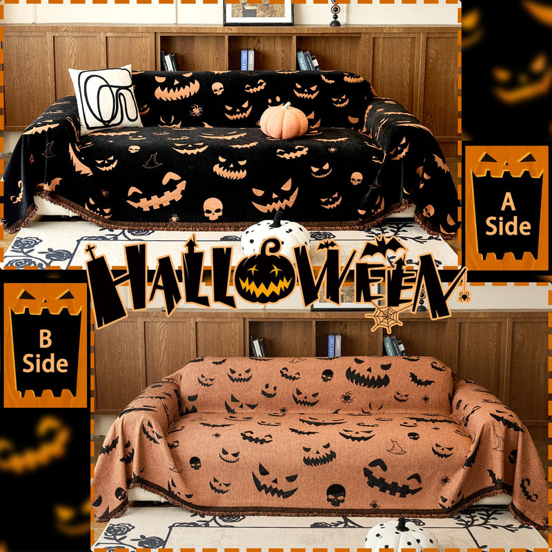 EVENHUG Halloween Reversible Sofa Cover