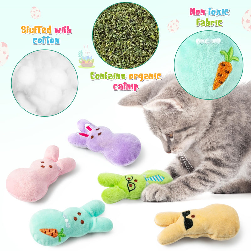 MALLMALL6 Halloween Catnip Toys – 5pcs Pumpkin Teething Set for Kittens & Cats