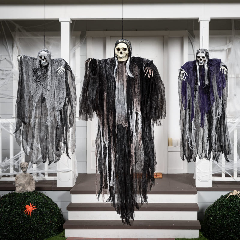 JOYIN 3-Pack Hanging Skeleton Ghosts