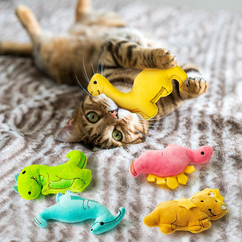 MALLMALL6 Halloween Catnip Toys – 5pcs Pumpkin Teething Set for Kittens & Cats