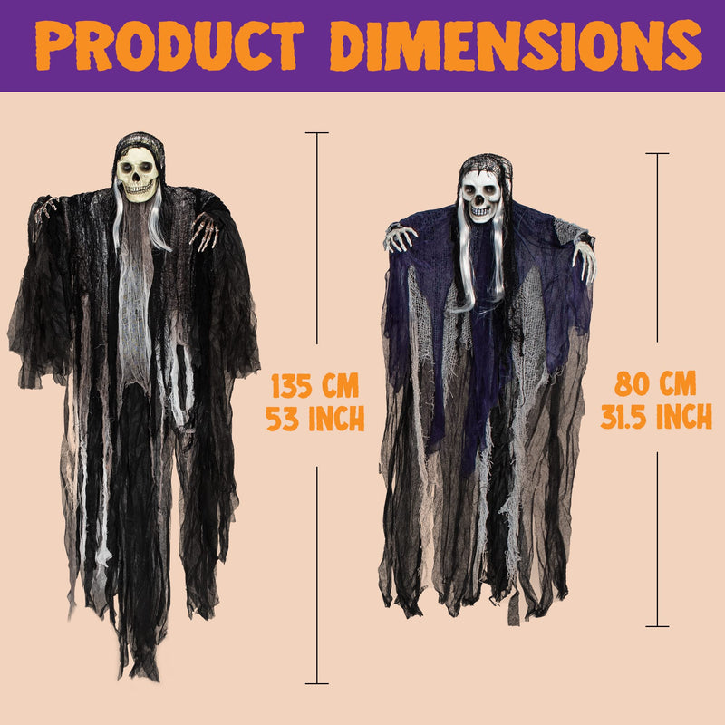 JOYIN 3-Pack Hanging Skeleton Ghosts