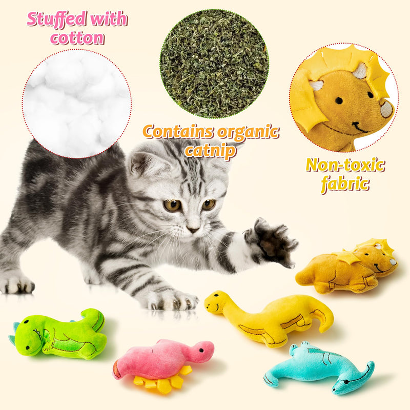MALLMALL6 Halloween Catnip Toys – 5pcs Pumpkin Teething Set for Kittens & Cats