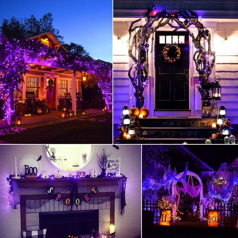Minetom 25FT Halloween Purple String Lights