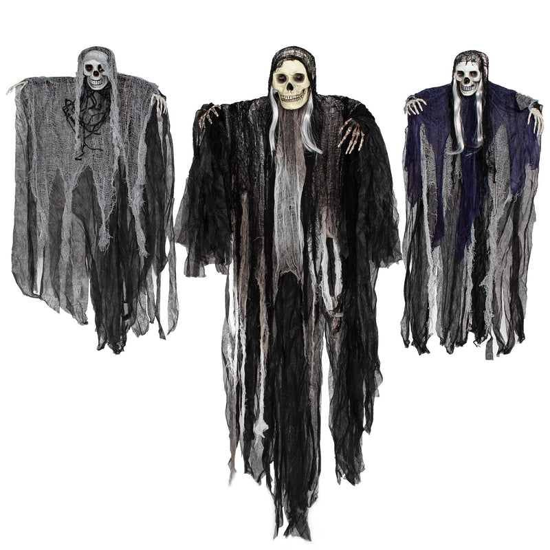 JOYIN 3-Pack Hanging Skeleton Ghosts