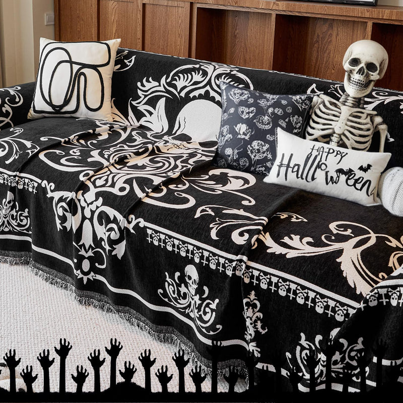 EVENHUG Halloween Reversible Sofa Cover