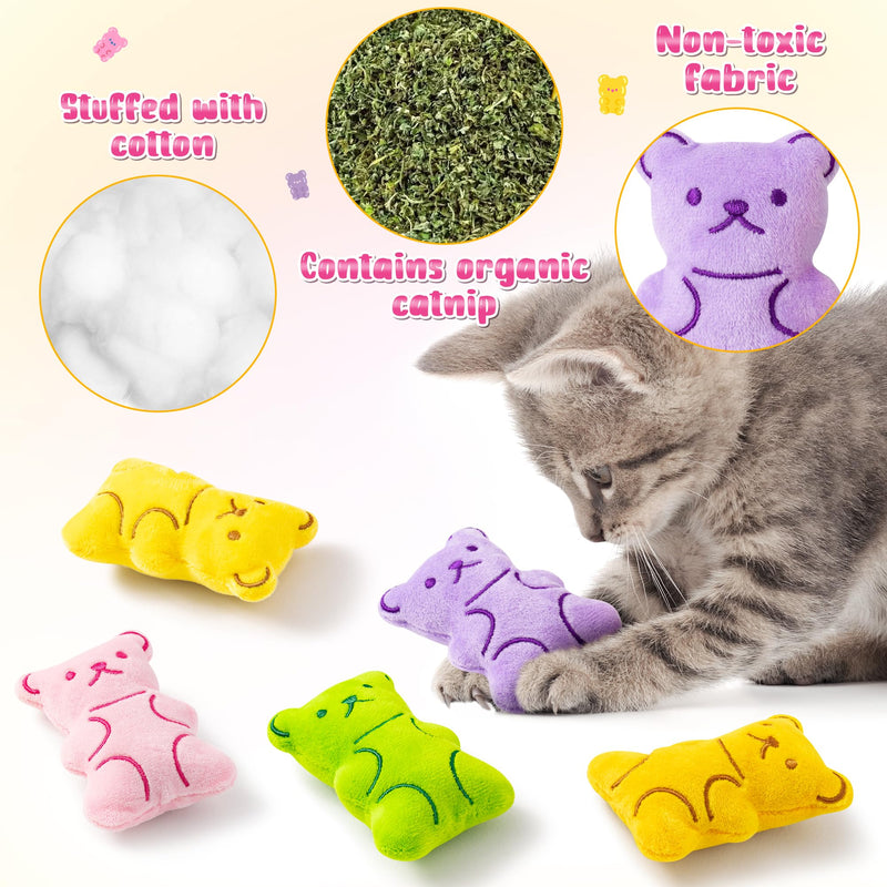 MALLMALL6 Halloween Catnip Toys – 5pcs Pumpkin Teething Set for Kittens & Cats