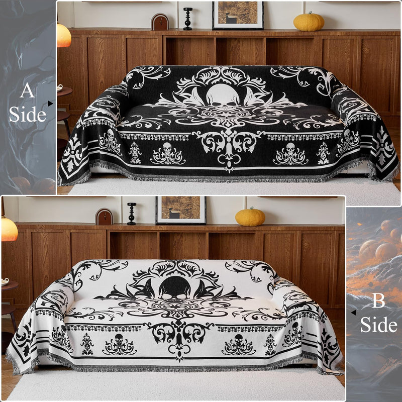 EVENHUG Halloween Reversible Sofa Cover