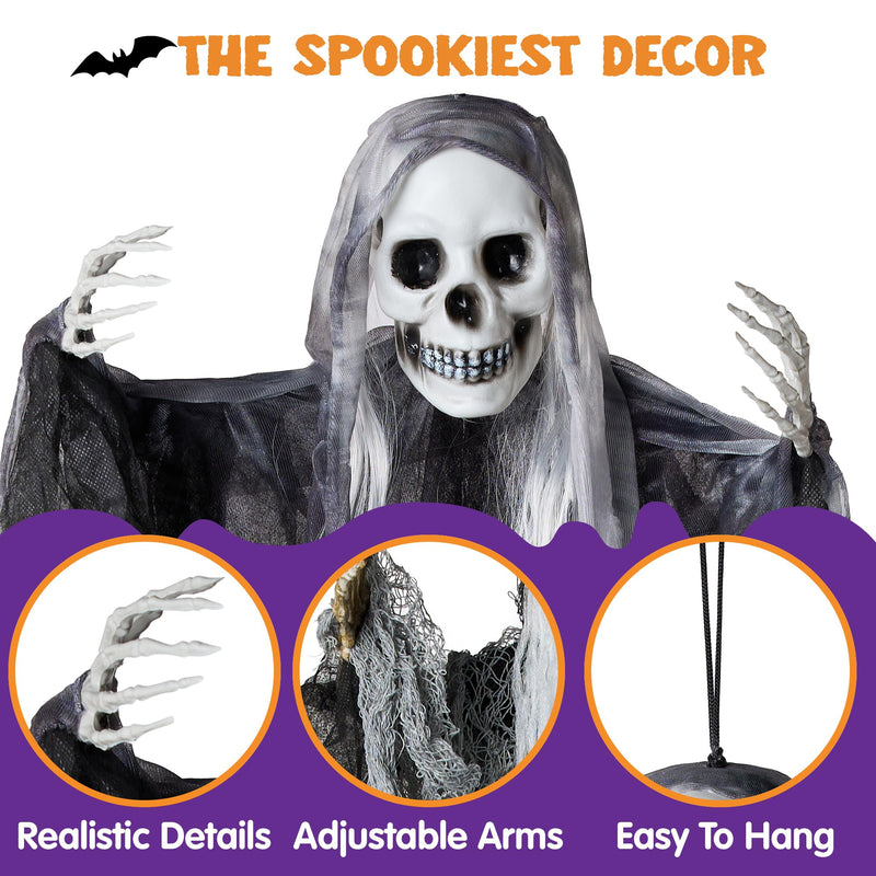 JOYIN 3-Pack Hanging Skeleton Ghosts