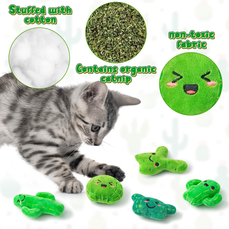 MALLMALL6 Halloween Catnip Toys – 5pcs Pumpkin Teething Set for Kittens & Cats