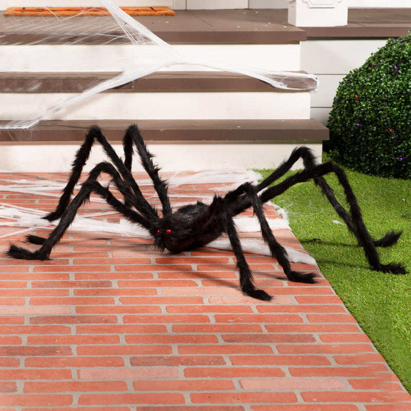 JOYIN 5ft Giant Halloween Spider – Large Black Spider for Outdoor Yard