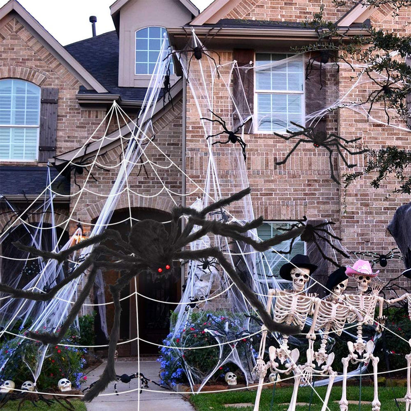 '200' Spider Web with 59' Giant Spider – Halloween Outdoor/Indoor Decor for Yard