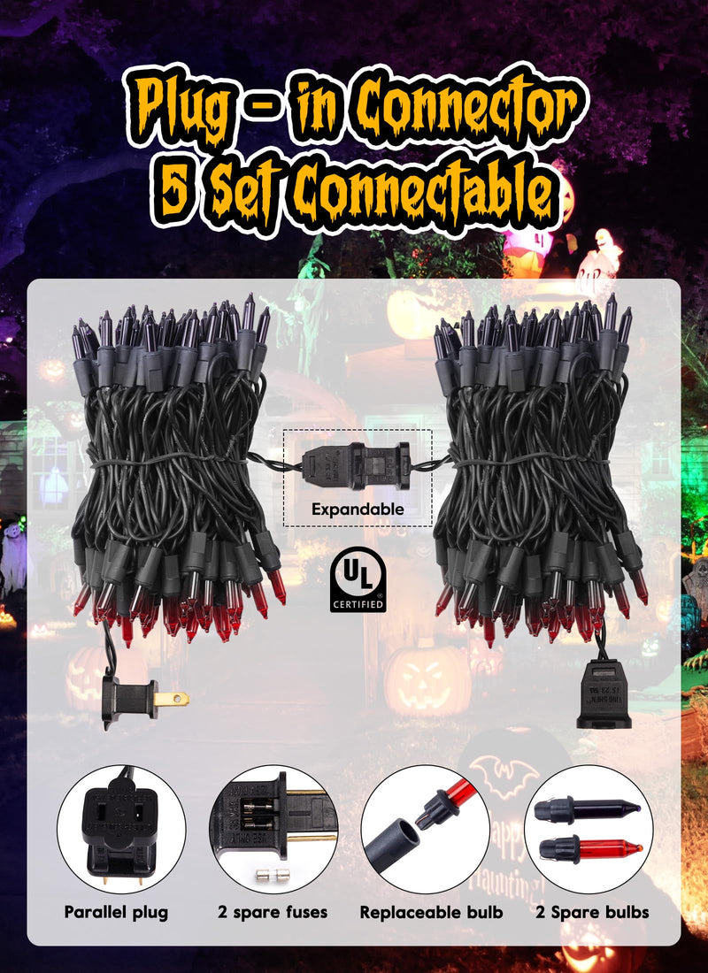 Minetom 25FT Halloween Purple String Lights